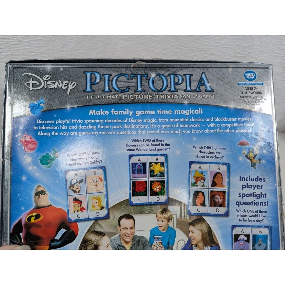 Pictopia Picture Trivia Disney Edition Board Game2-6 Players Age7+
